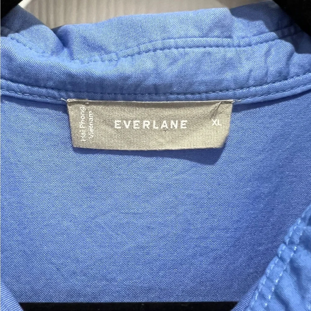 Everlane The Field Dress Oversized Shirt Dress Blue - Picture 6 of 10